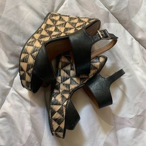 Italian basket woven wedges